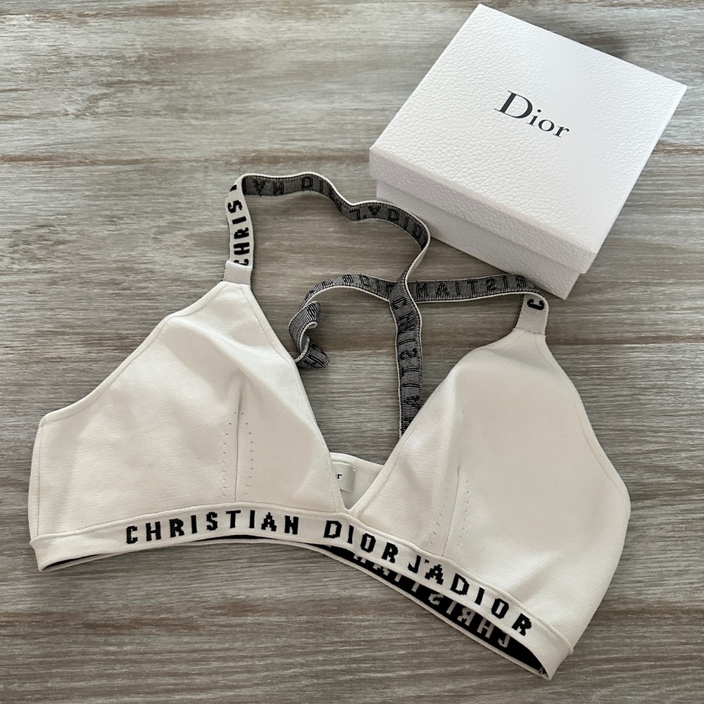 2018 CHRISTIAN DIOR J'ADIOR LOGO BRA BRALETTE TOP L